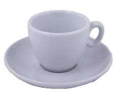 Espressokopp - vit kopp och fat